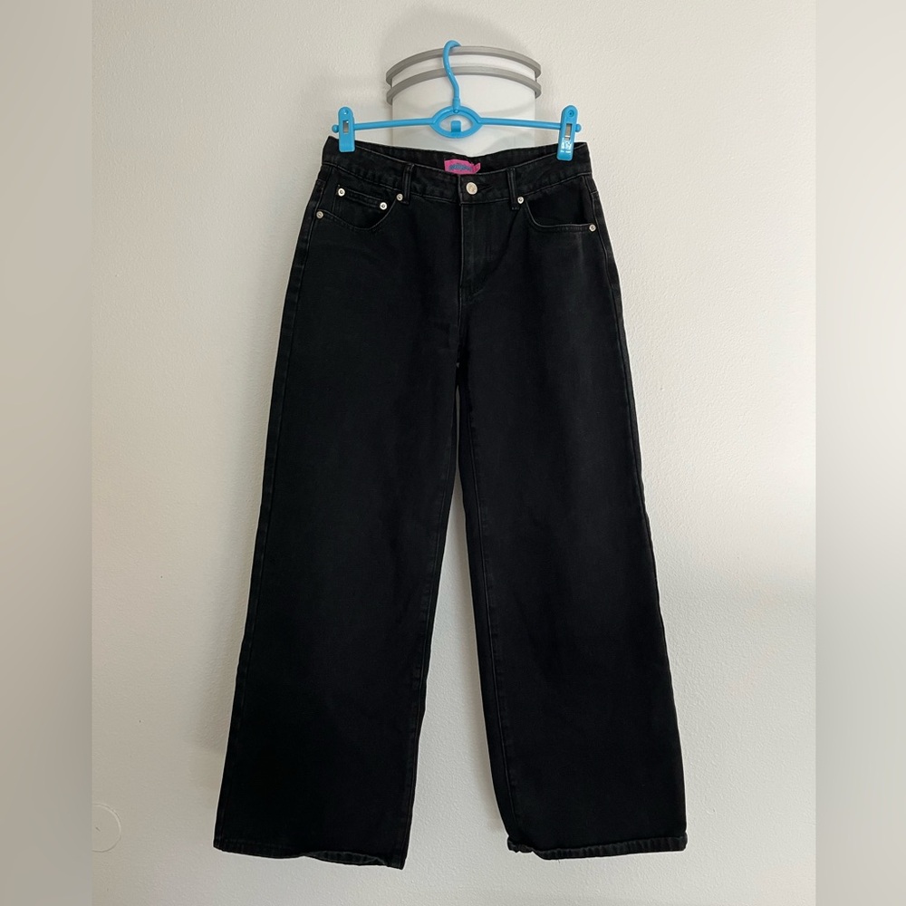 edikted black low rise jeans